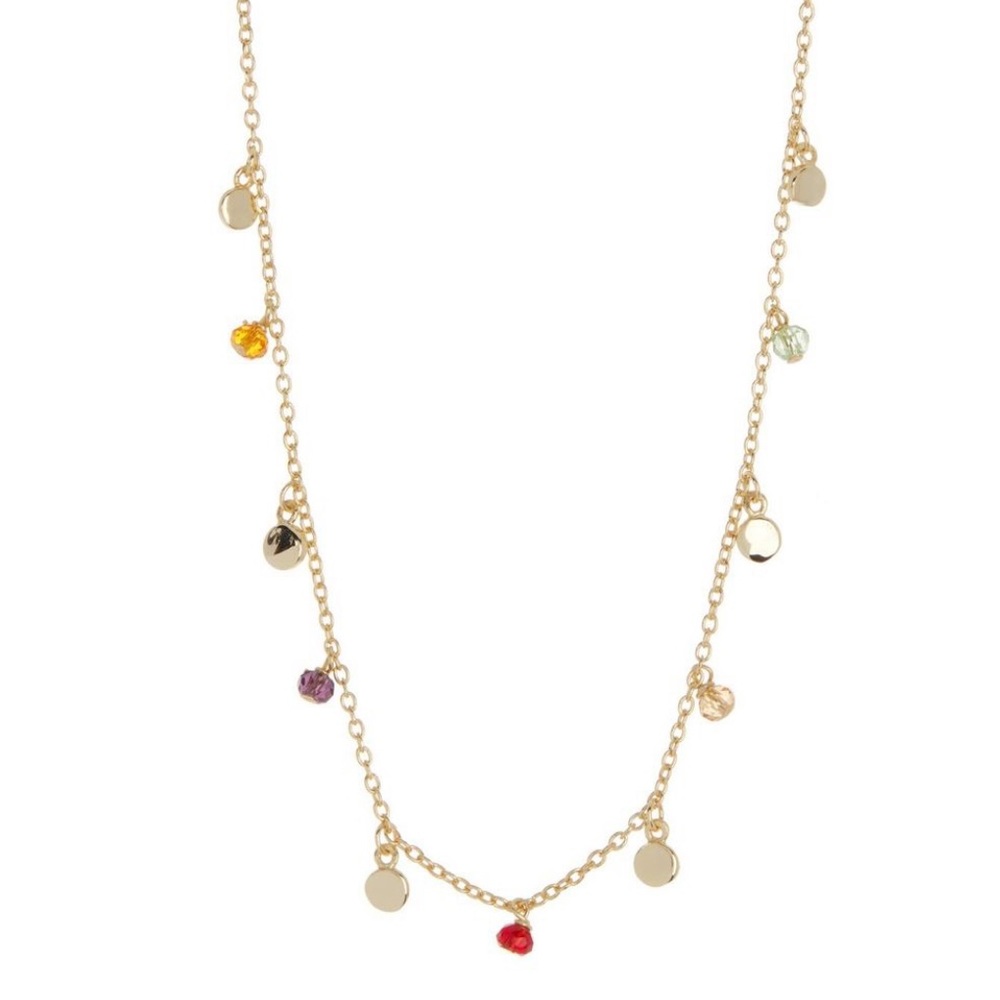 Argento Vivo Gold Plated Rainbow Fringe Necklace